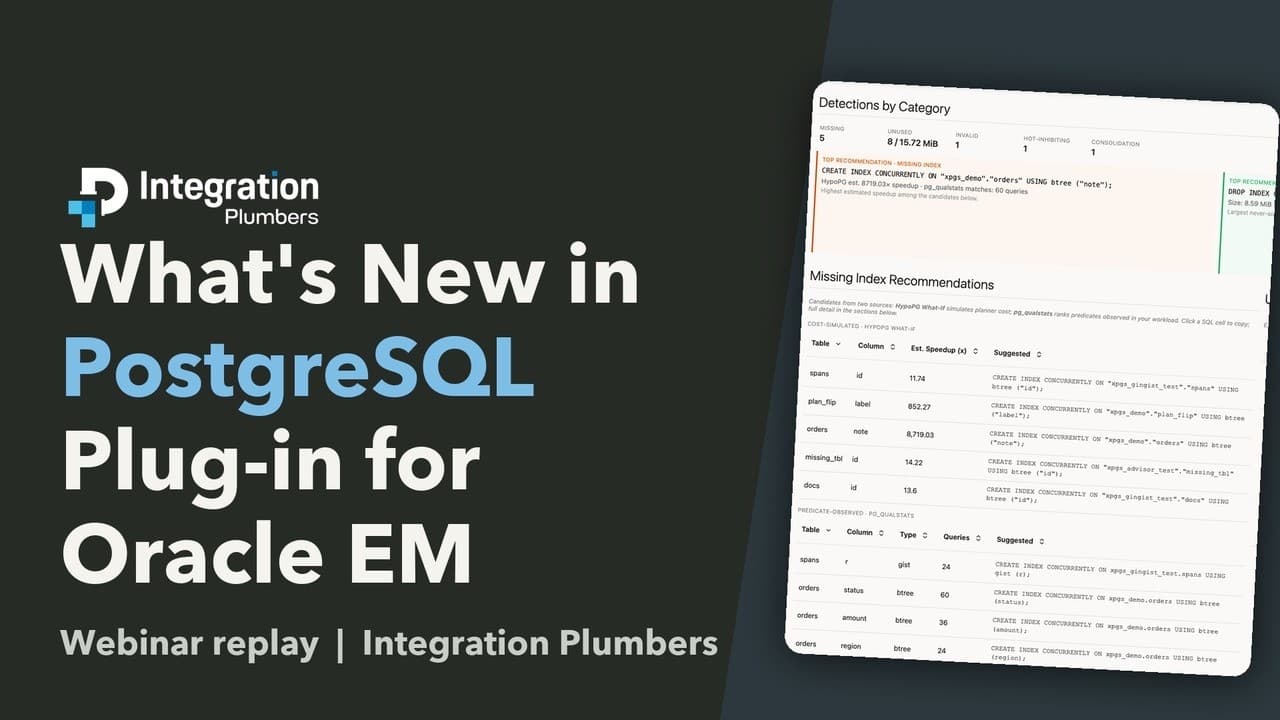 Webinar – What's New with the PostgreSQL Plug-in for Oracle Enterprise Manager