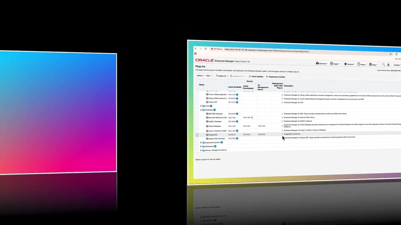 Installing and configuring the PostgreSQL Plugin for Oracle Enterprise Manager